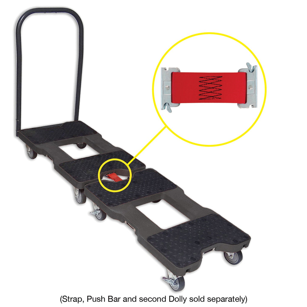 Snap-Loc E-Track Dolly - Industrielle Stärke, 0,68 kg Kapazität mit 4' Polyurethan-Schwenkrollen