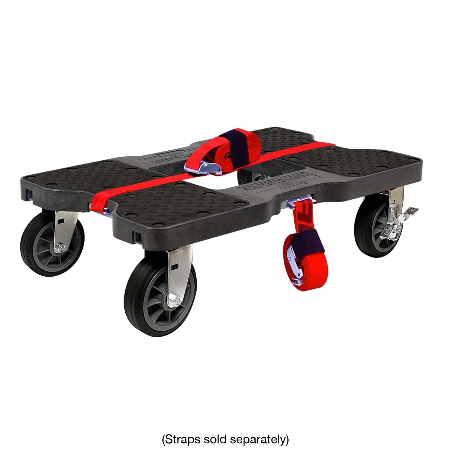 Snap-Loc E-Track Dolly - All-Terrain, 0,68 kg Kapazität mit 6' Solid Rubber Casters - Rot