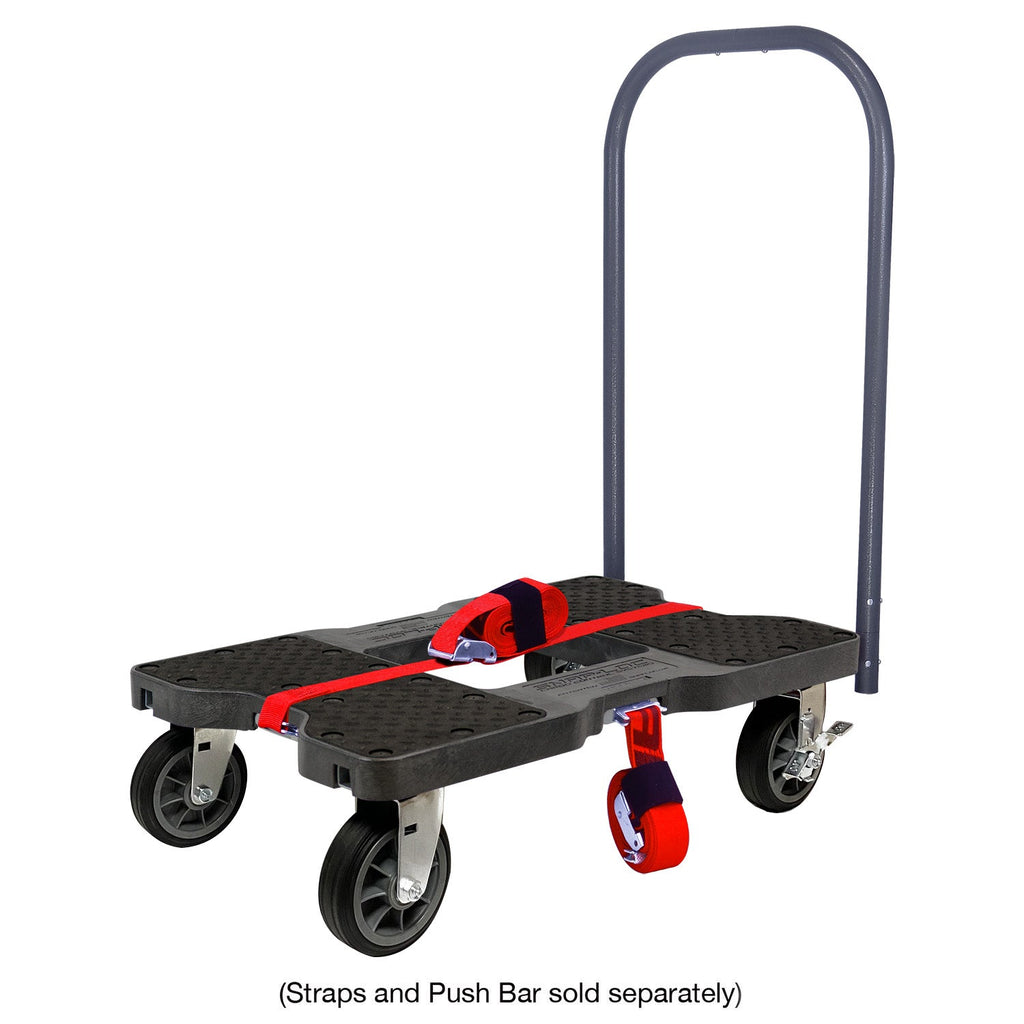 Snap-Loc E-Track Dolly - All-Terrain, 0,68 kg Kapazität mit 6' Solid Rubber Casters - Rot