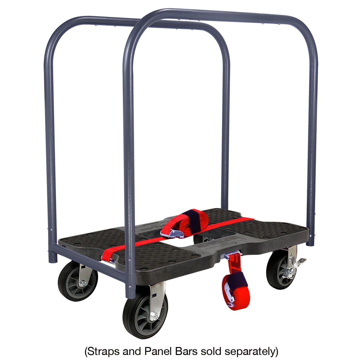 Snap-Loc E-Track Dolly - All-Terrain, 0,68 kg Kapazität mit 6' Solid Rubber Casters - Rot