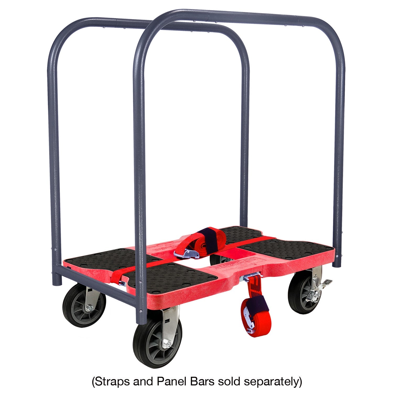 Snap-Loc E-Track Dolly - All-Terrain, 0,68 kg Kapazität mit 6' Solid Rubber Casters - Rot