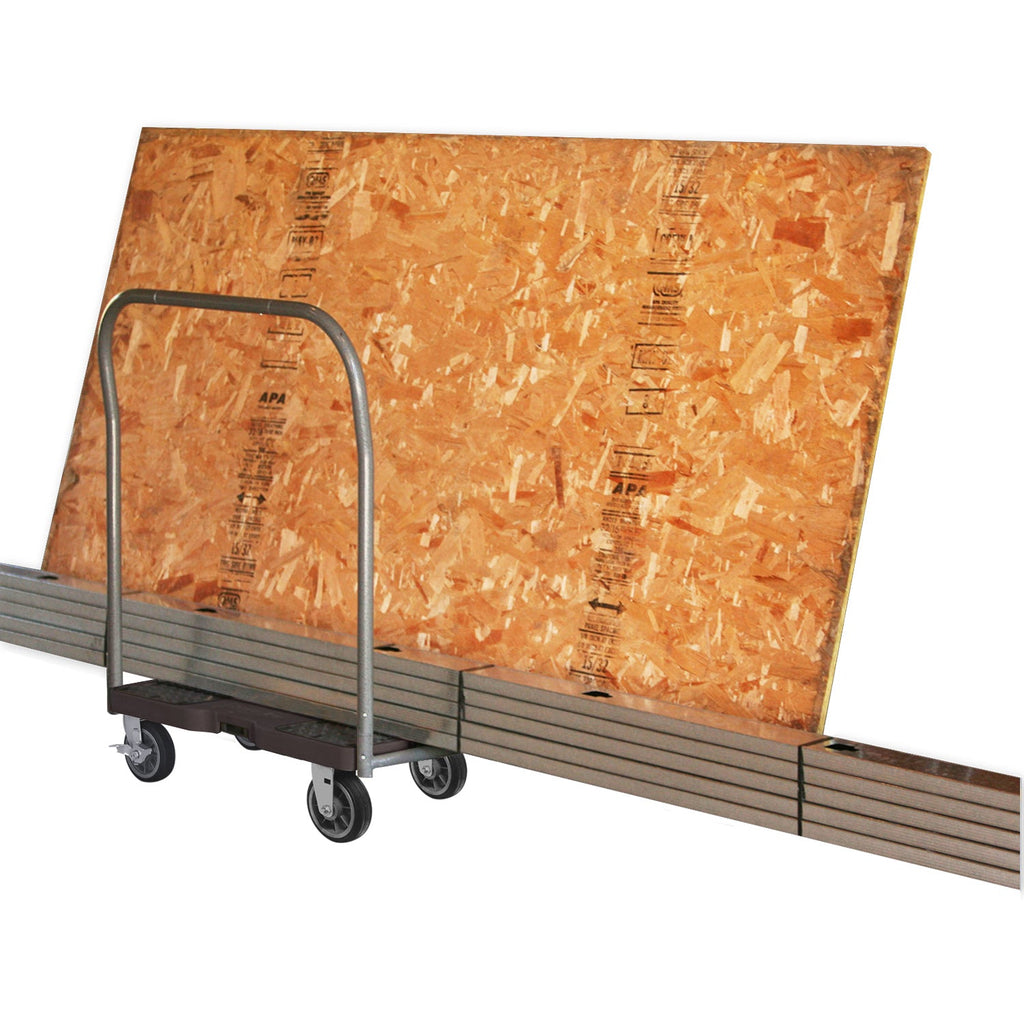 Snap-Loc E-Track Dolly - All-Terrain, 0,68 kg Kapazität mit 6' Solid Rubber Casters - Rot