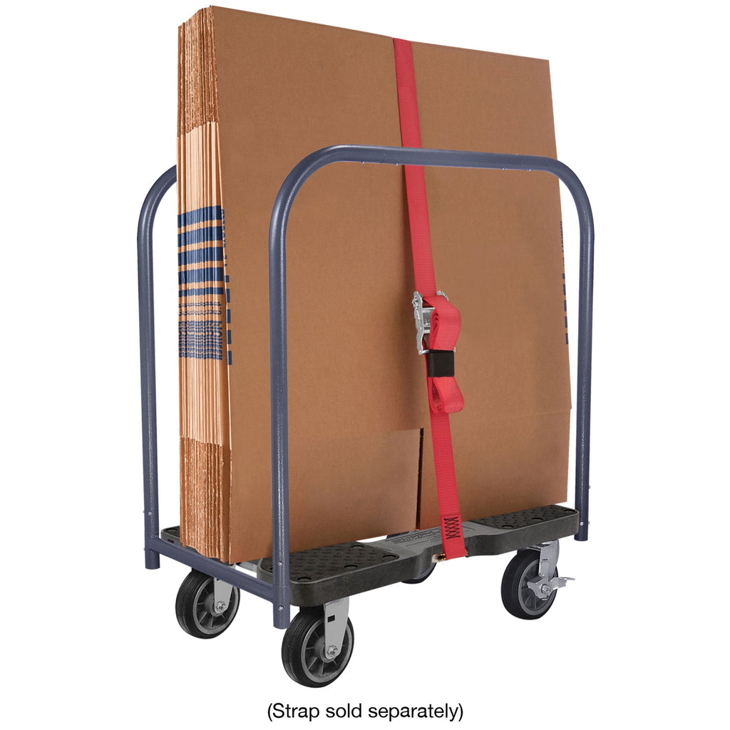 Snap-Loc E-Track Dolly - All-Terrain, 0,68 kg Kapazität mit 6' Solid Rubber Casters - Rot