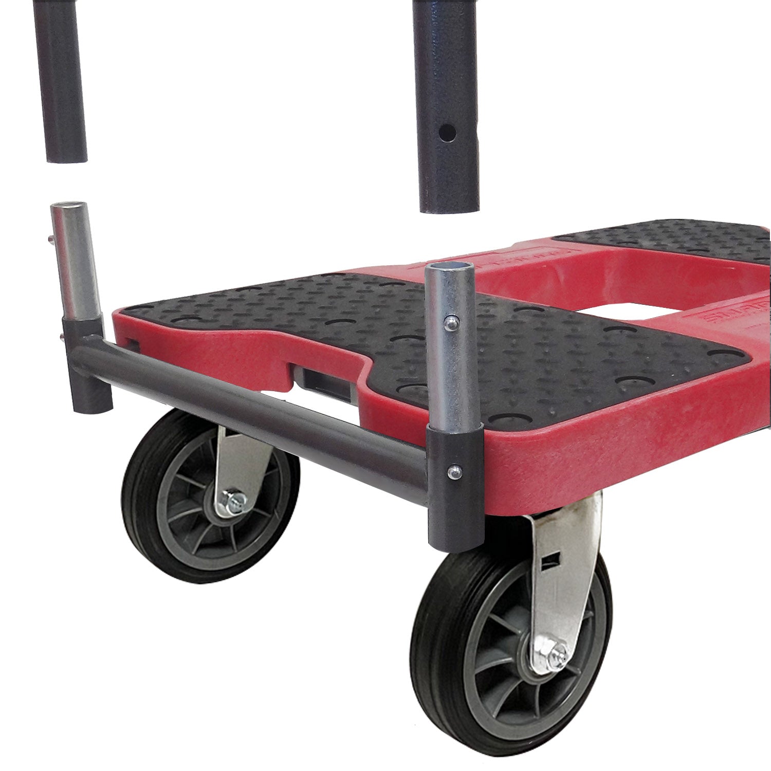 Snap-Loc E-Track Dolly - All-Terrain, 0,68 kg Kapazität mit 6' Solid Rubber Casters - Rot