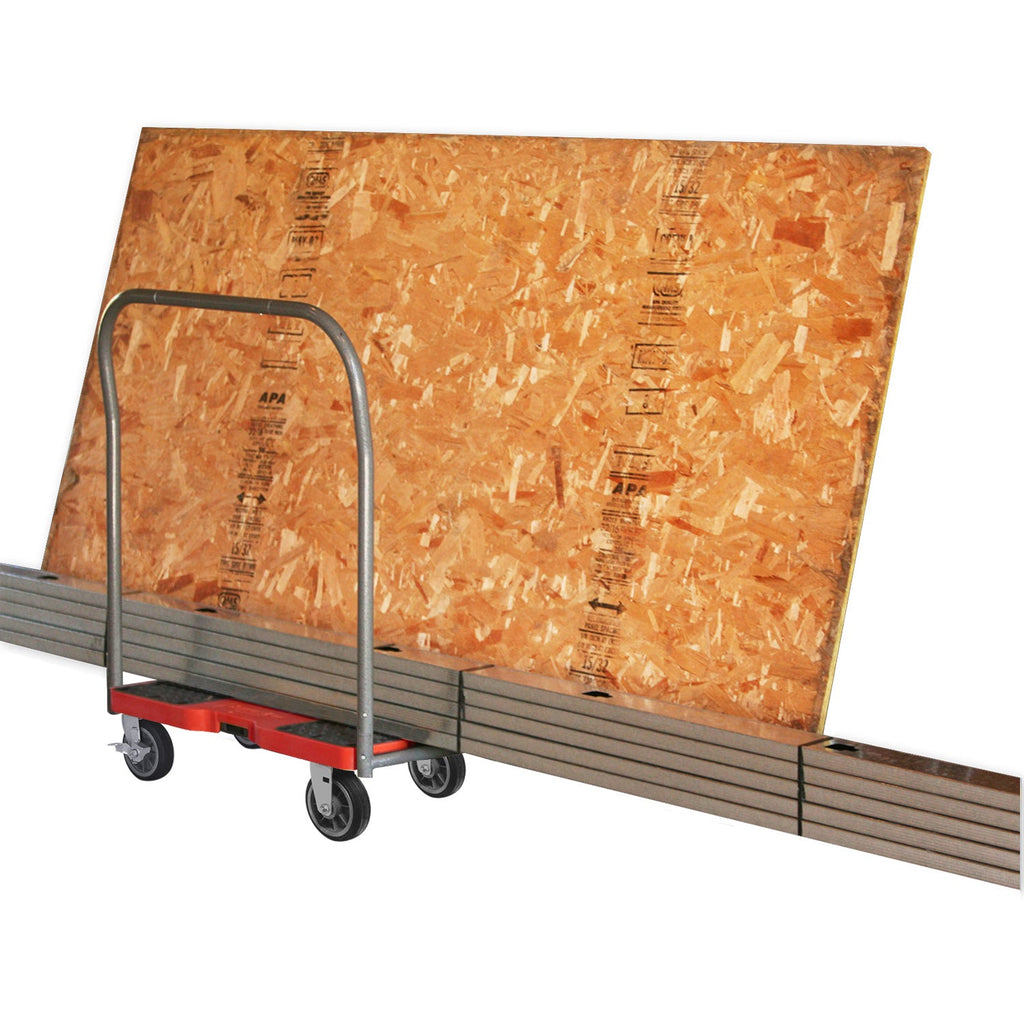 Snap-Loc E-Track Dolly - All-Terrain, 0,68 kg Kapazität mit 6' Solid Rubber Casters - Rot