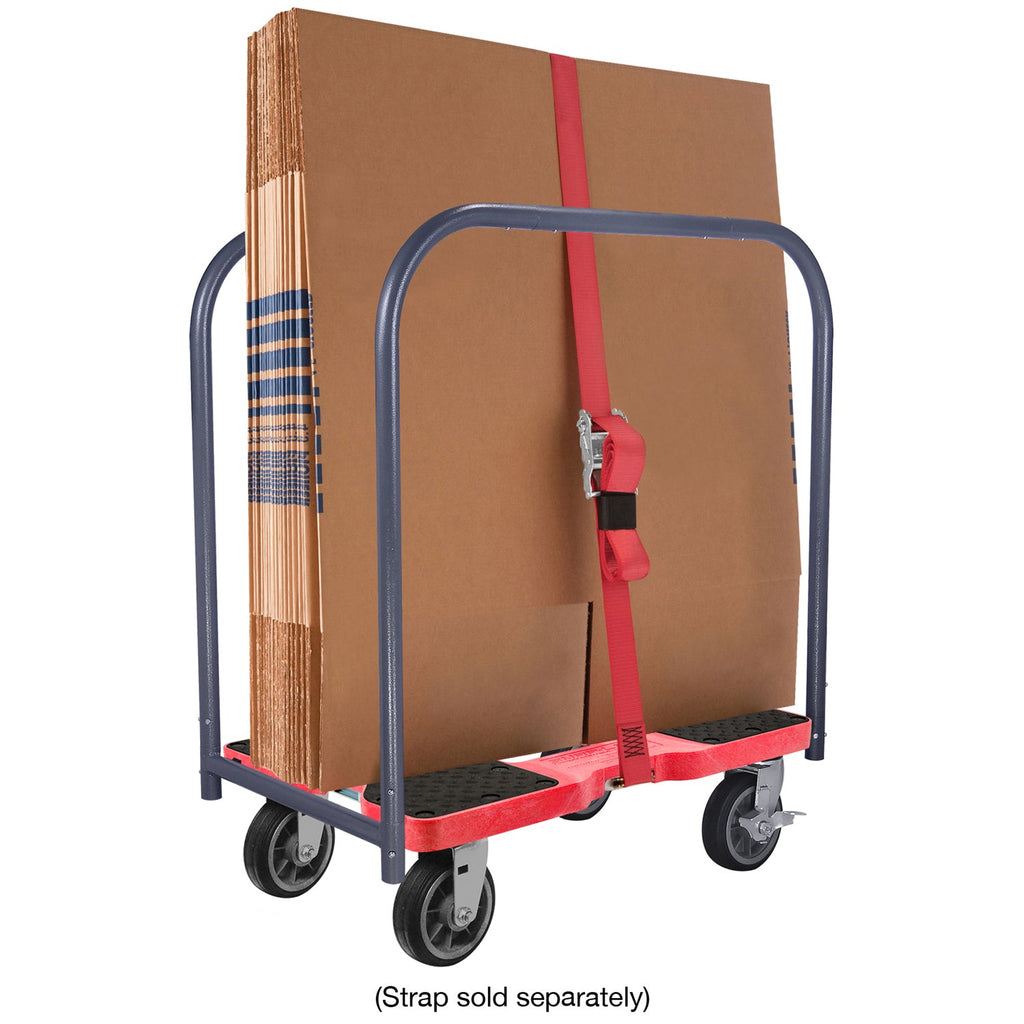 Snap-Loc E-Track Dolly - All-Terrain, 0,68 kg Kapazität mit 6' Solid Rubber Casters - Rot