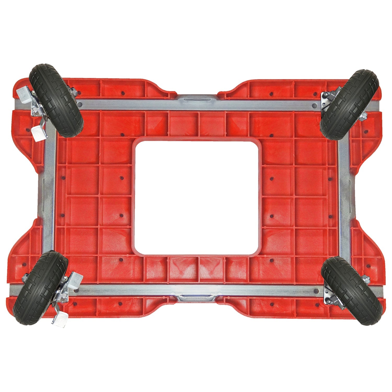 Snap-Loc E-Track Dolly - Extreme-Duty, 0,73 kg Kapazität mit 6' Solid Synthetic Rubber Casters - Rot