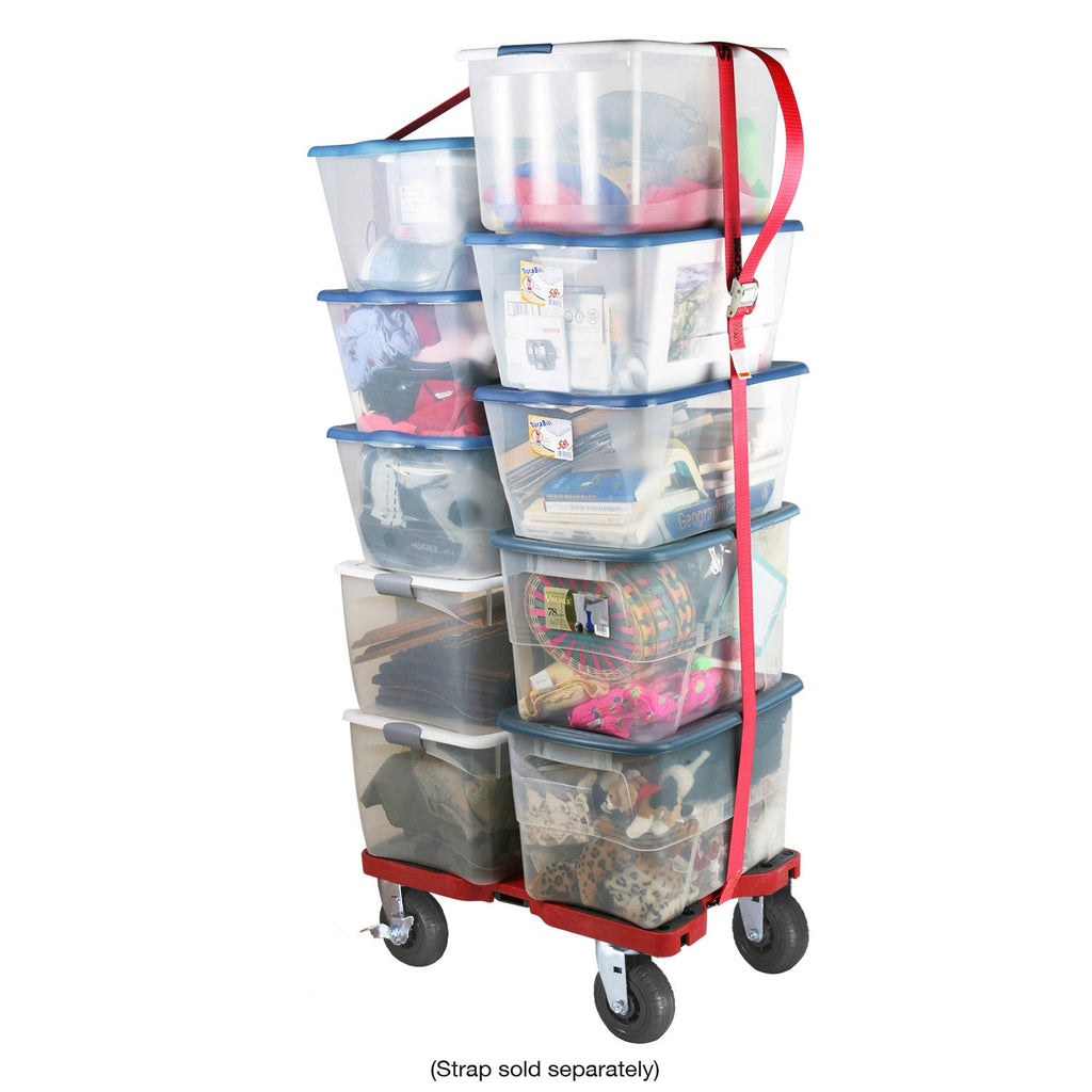 Snap-Loc E-Track Dolly - Extreme-Duty, 0,73 kg Kapazität mit 6' Solid Synthetic Rubber Casters - Rot