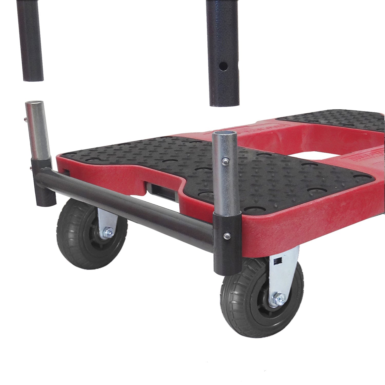 Snap-Loc E-Track Dolly - Extreme-Duty, 0,73 kg Kapazität mit 6' Solid Synthetic Rubber Casters - Rot