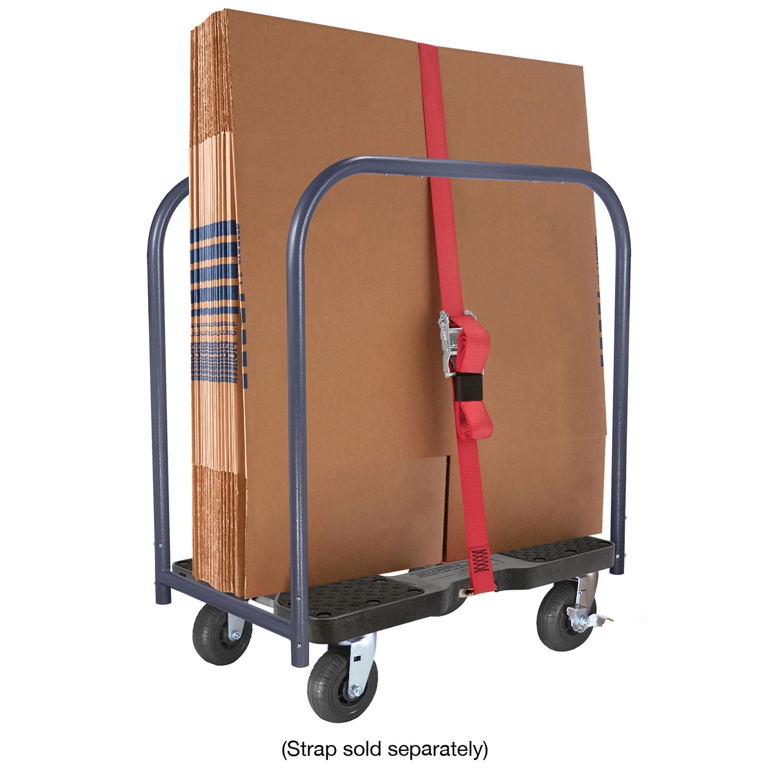 Snap-Loc E-Track Dolly - Extreme-Duty, 0,73 kg Kapazität mit 6' Solid Synthetic Rubber Casters - Rot