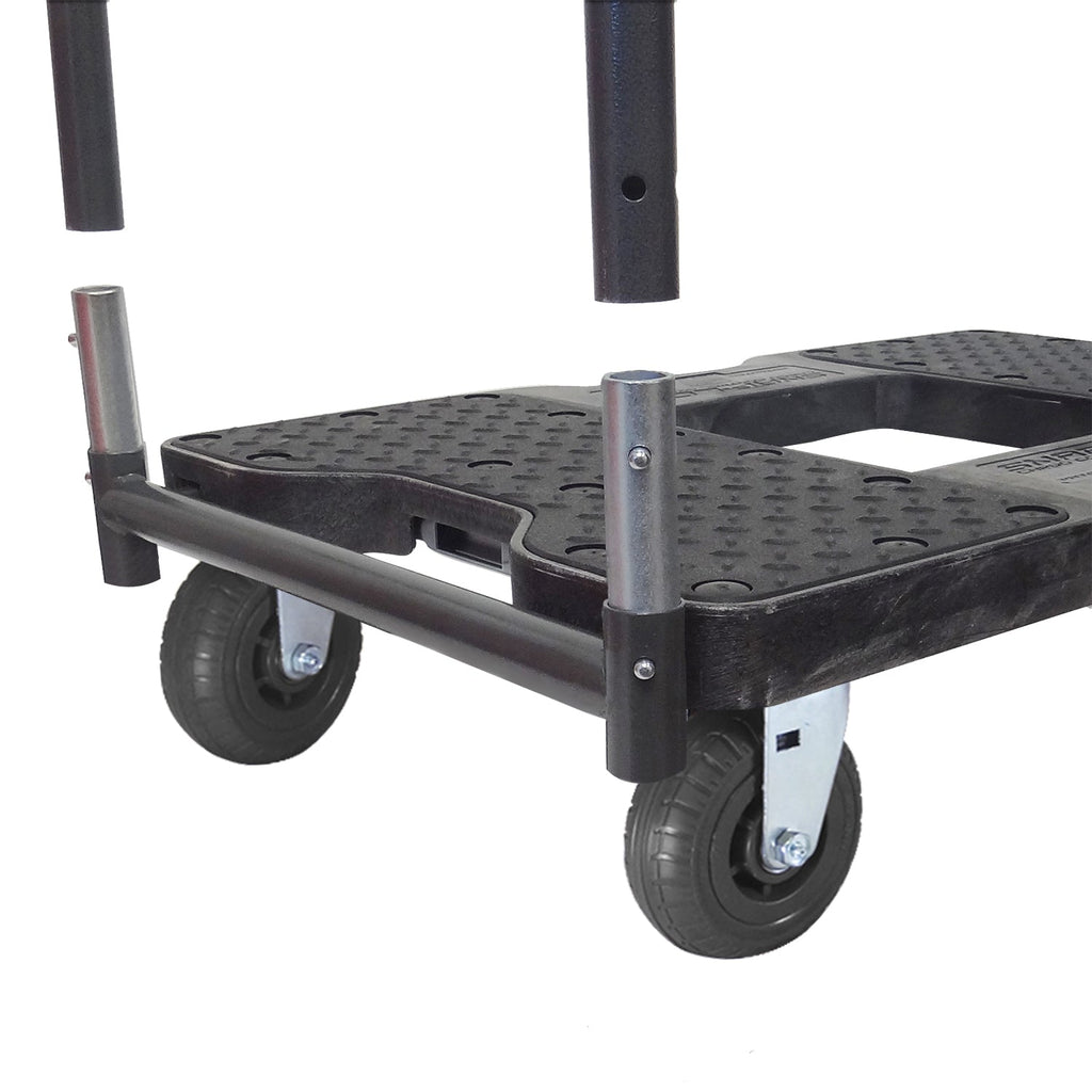 Snap-Loc E-Track Dolly - Extreme-Duty, 0,73 kg Kapazität mit 6' Solid Synthetic Rubber Casters - Rot