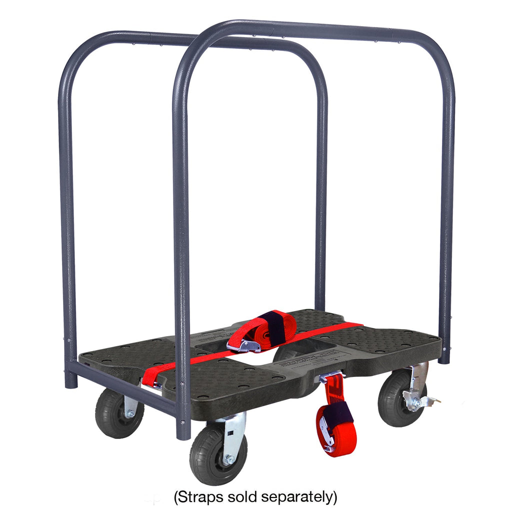 Snap-Loc E-Track Dolly - Extreme-Duty, 0,73 kg Kapazität mit 6' Solid Synthetic Rubber Casters - Rot