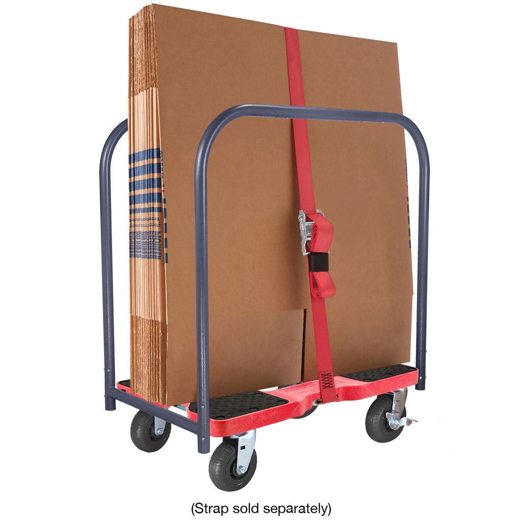 Snap-Loc E-Track Dolly - Extreme-Duty, 0,73 kg Kapazität mit 6' Solid Synthetic Rubber Casters - Rot