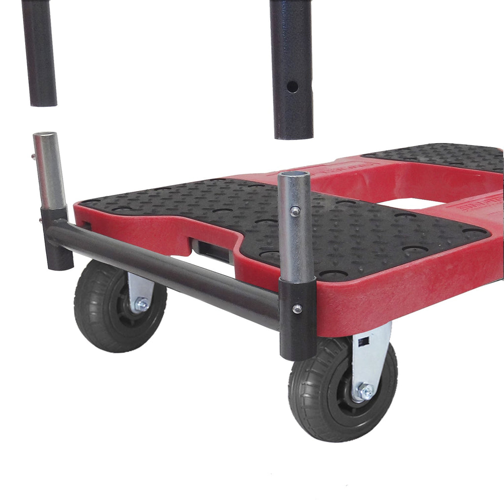 Snap-Loc E-Track Dolly - Extreme-Duty, 0,73 kg Kapazität mit 6' Solid Synthetic Rubber Casters - Rot