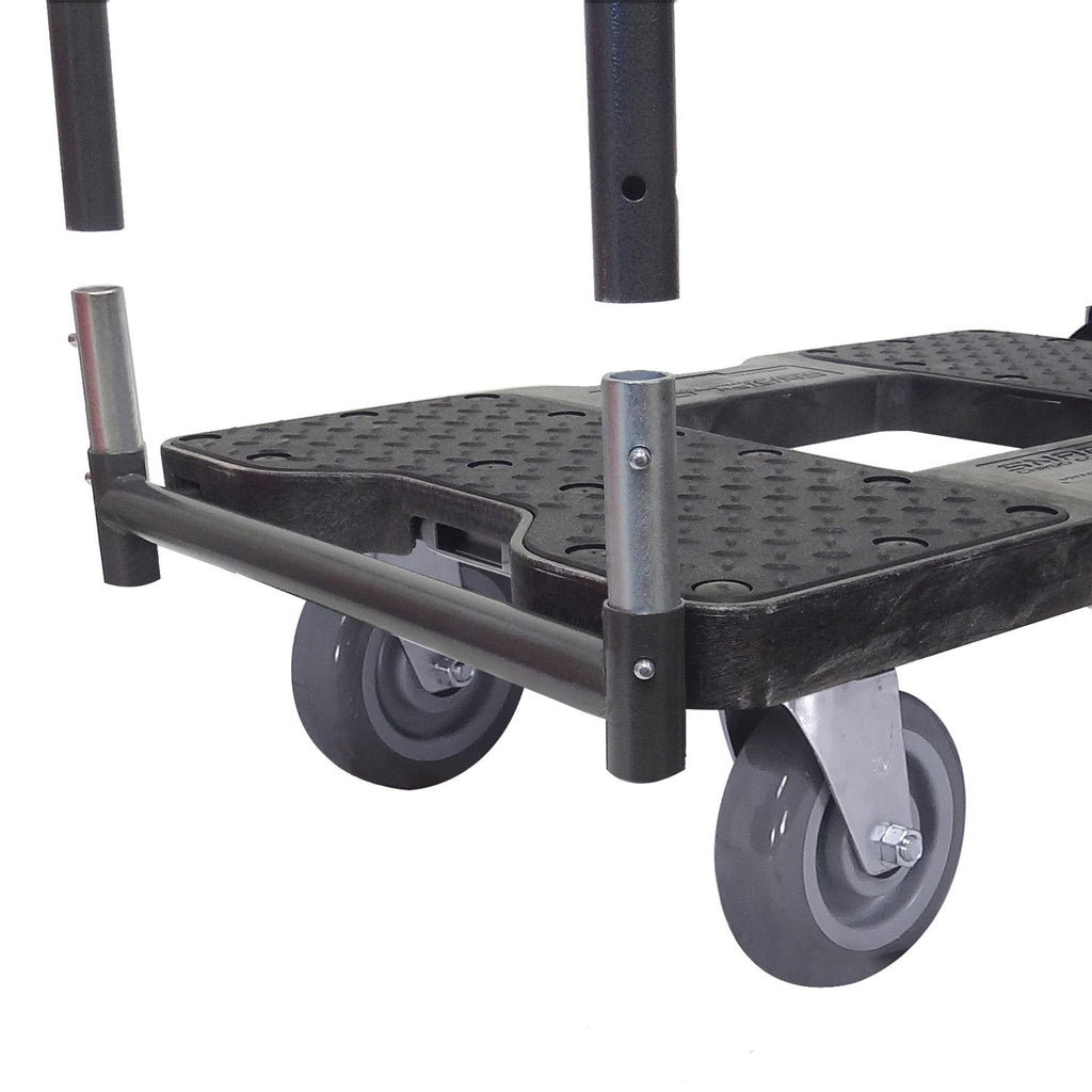 Snap-Loc E-Track Dolly - Super-Duty, 0,82 kg Kapazität mit 6' Polyurethan-Schwenkrollen - Rot