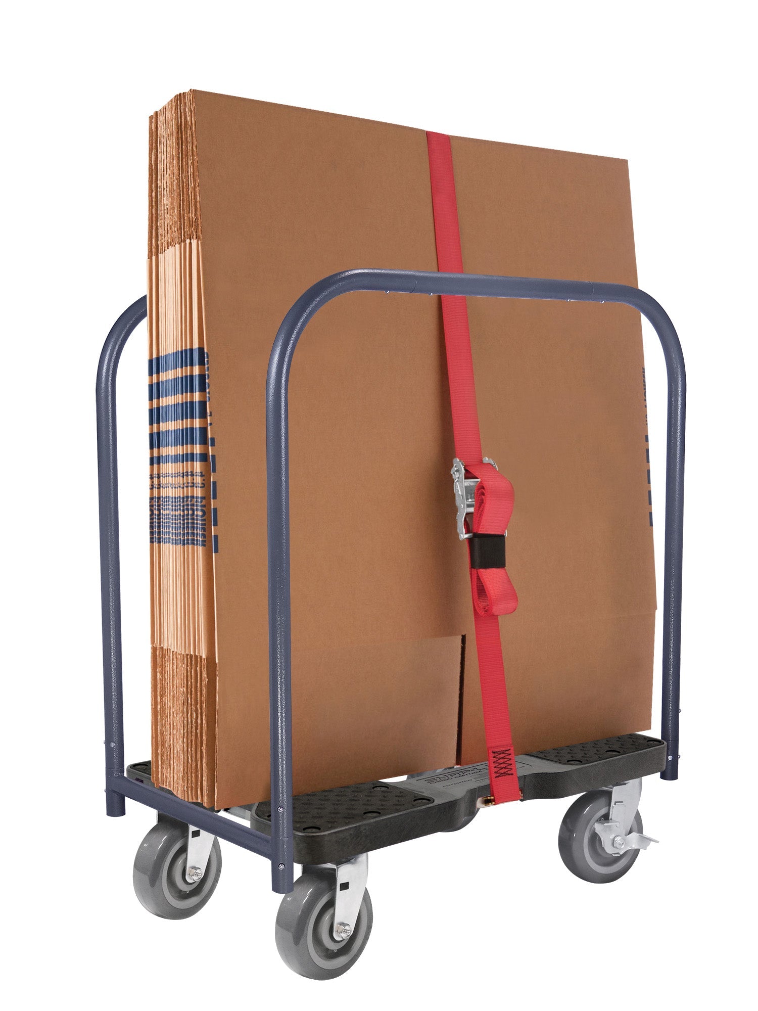 Snap-Loc E-Track Dolly - Super-Duty, 0,82 kg Kapazität mit 6' Polyurethan-Schwenkrollen - Rot