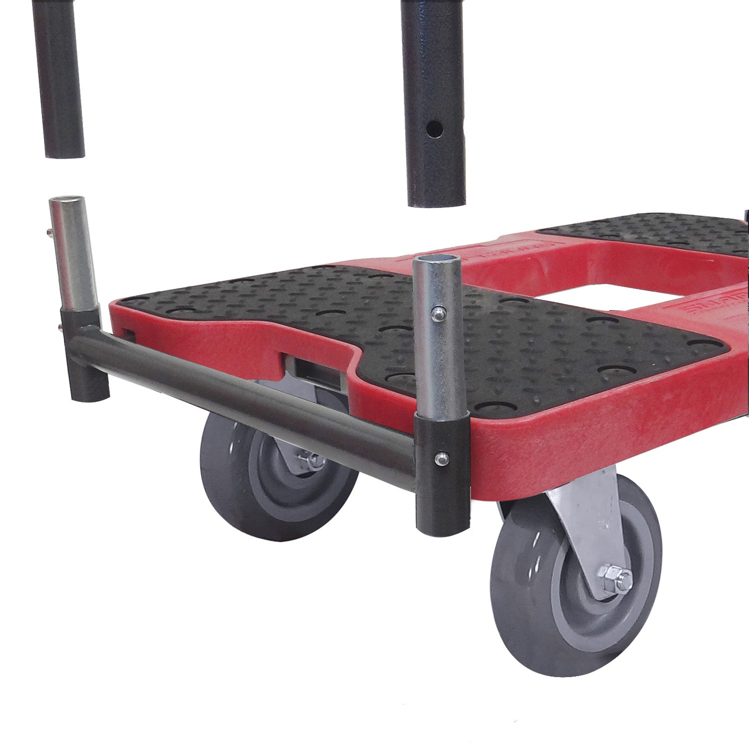Snap-Loc E-Track Dolly - Super-Duty, 0,82 kg Kapazität mit 6' Polyurethan-Schwenkrollen - Rot