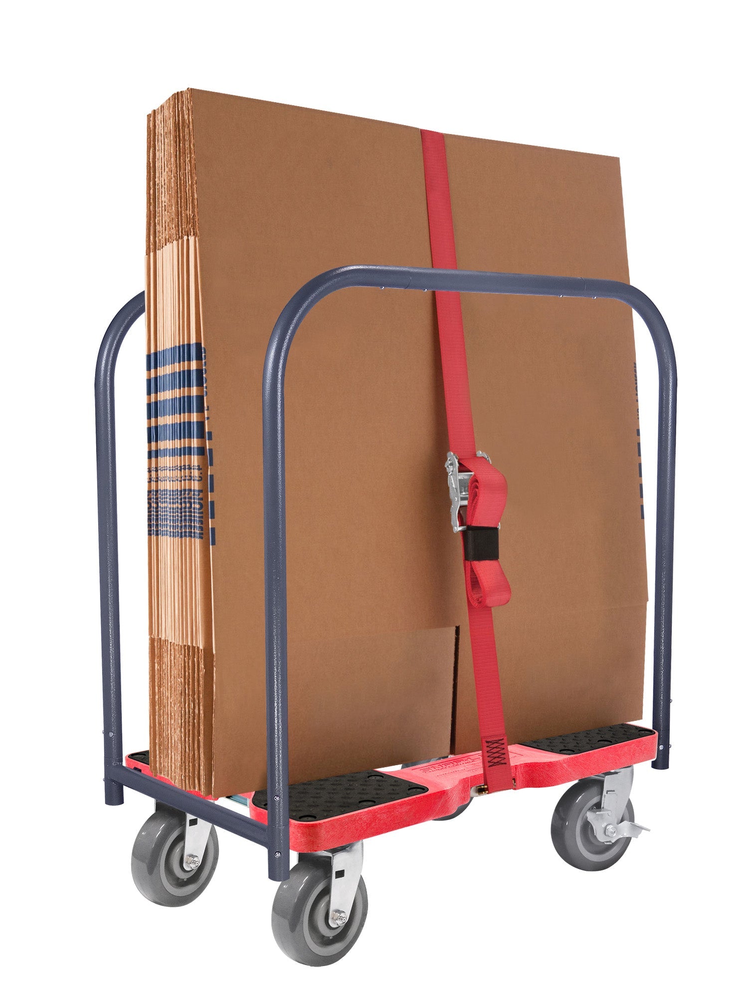 Snap-Loc E-Track Dolly - Super-Duty, 0,82 kg Kapazität mit 6' Polyurethan-Schwenkrollen - Rot