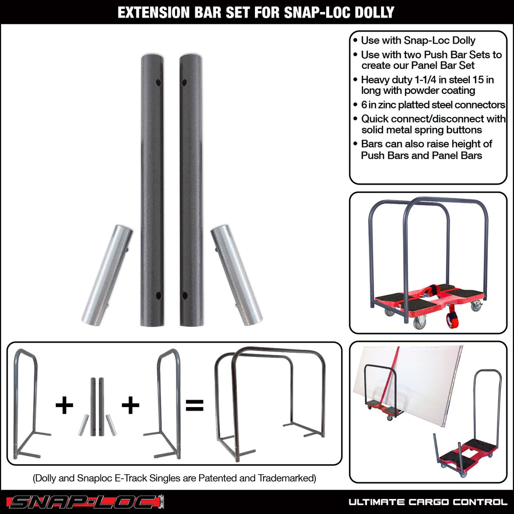 Snap-Loc E-Track Dolly Extension Bar Set