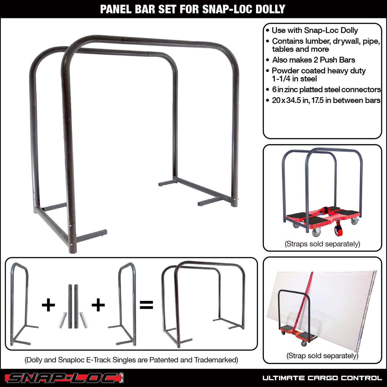 Snap-Loc E-Track Dolly Panel Bar Set