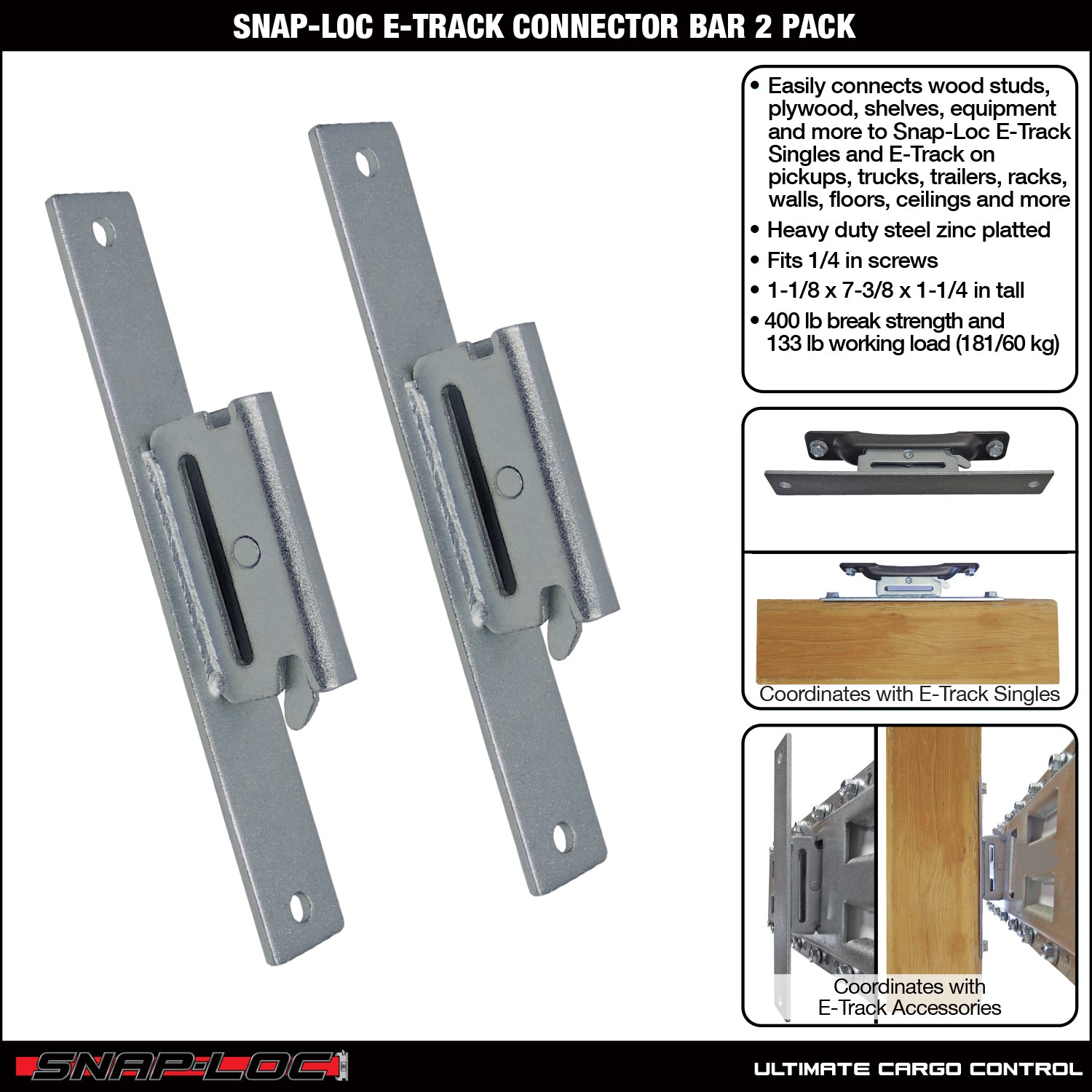 Snap-Loc E-Track Connector Bar – Frachtkontrolle