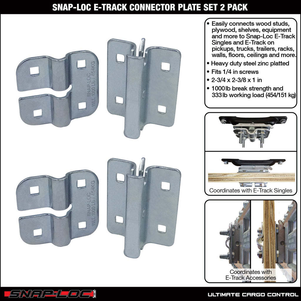 Snap-Loc E-Track Connector Plate Set – Frachtsteuerung