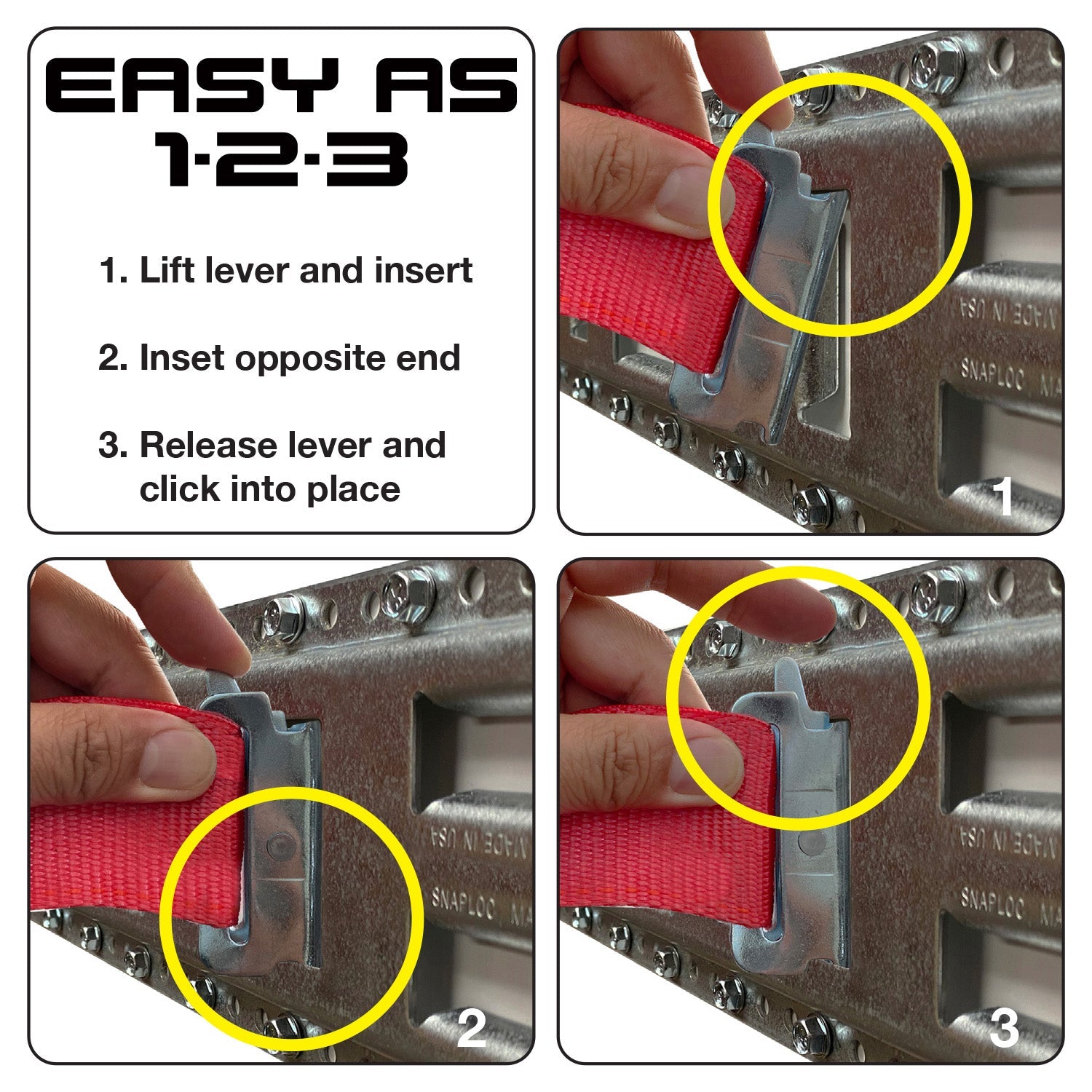 Fast-Track E-Track; USA Galvanized Steel Horizontal Vertikal