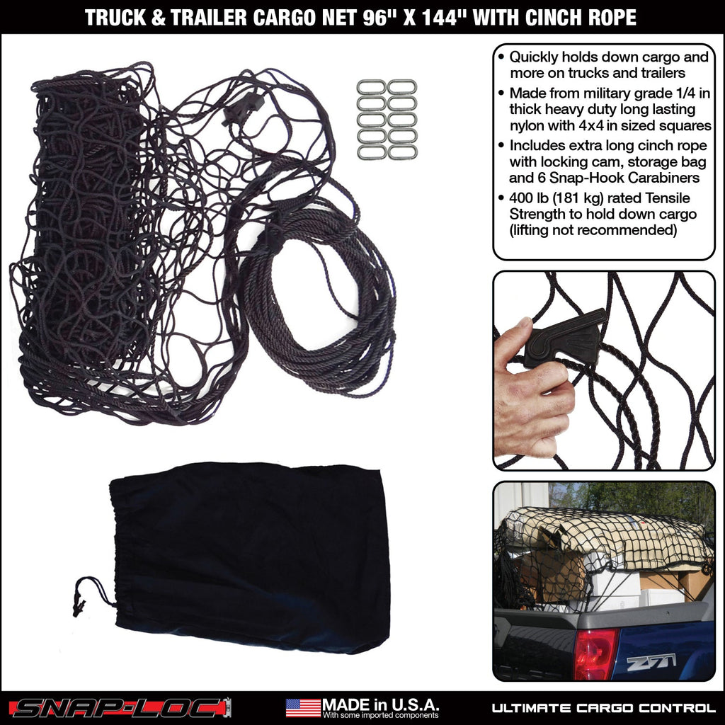 Snap-Loc Cargo Net 96' x 144' mit Cinch-Seil - Logistic Tie-Down