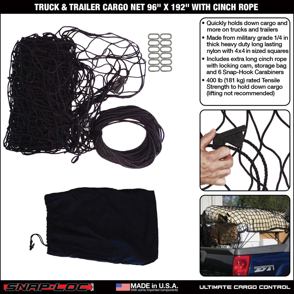 Snap-Loc Cargo Net 96' x 192' mit Cinch-Seil - Logistic Tie-Down