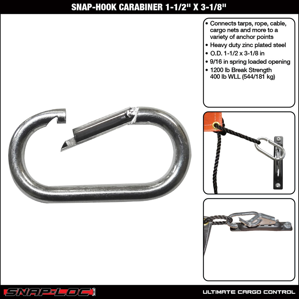 Snap-Loc Carabiner – 1-1/2' x 3-1/8' 10er-Packung - Frachtkontrolle