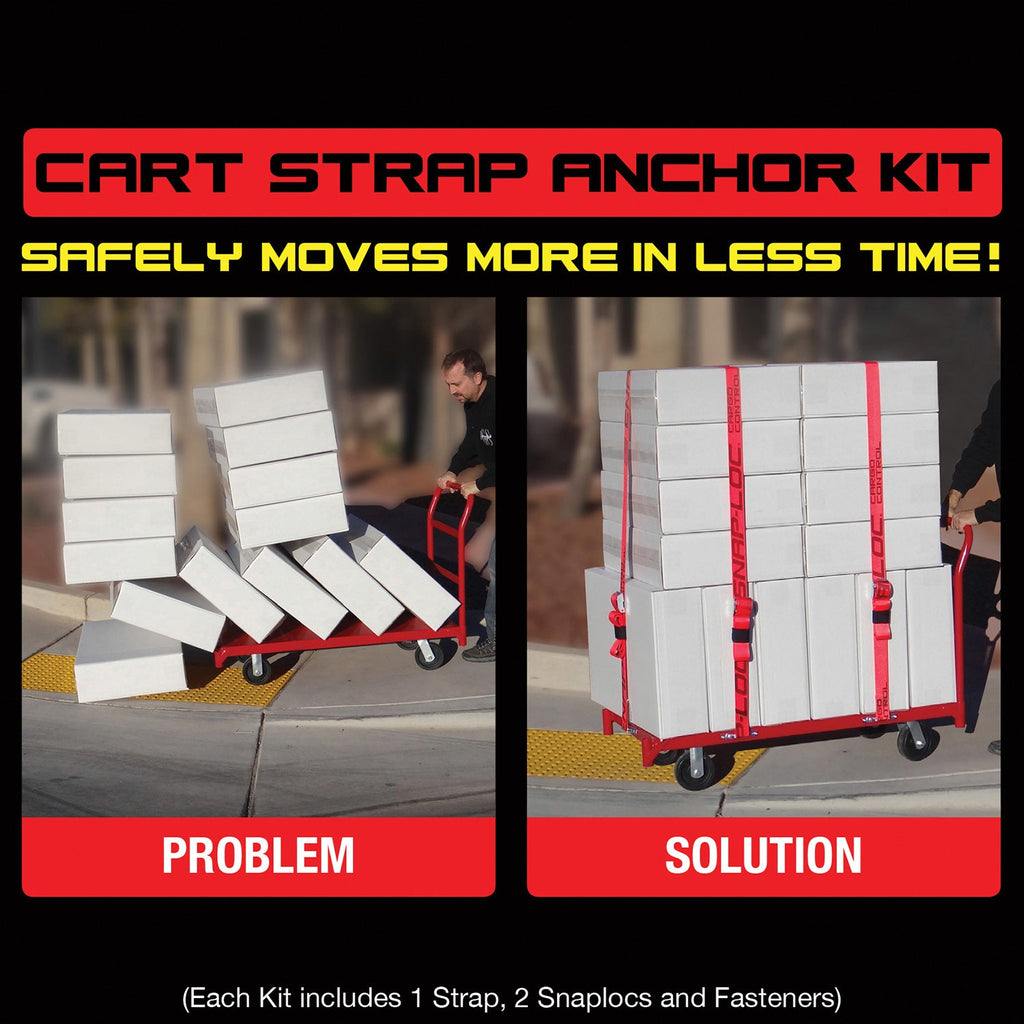 Snap-Loc E-Track Single Cart Strap Anchor Kit - 2 'x 16' Cam Strap, 1,36 kg