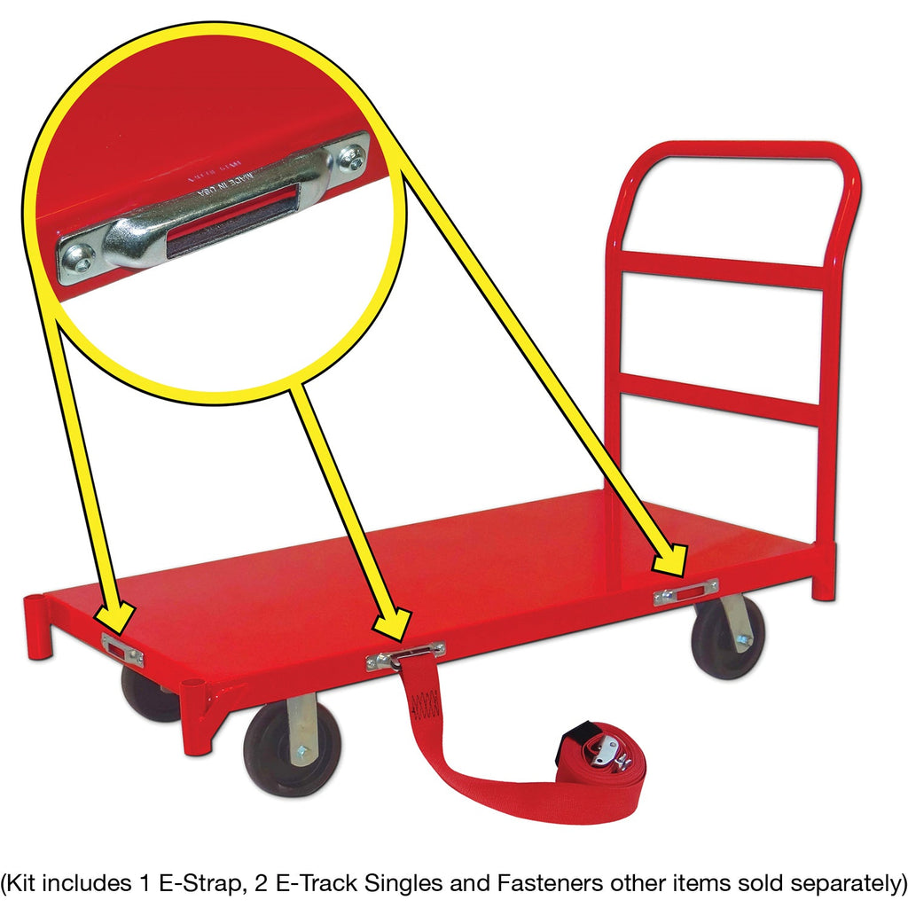 Snap-Loc E-Track Single Cart Strap Anchor Kit - 2 'x 16' Cam Strap, 1,36 kg