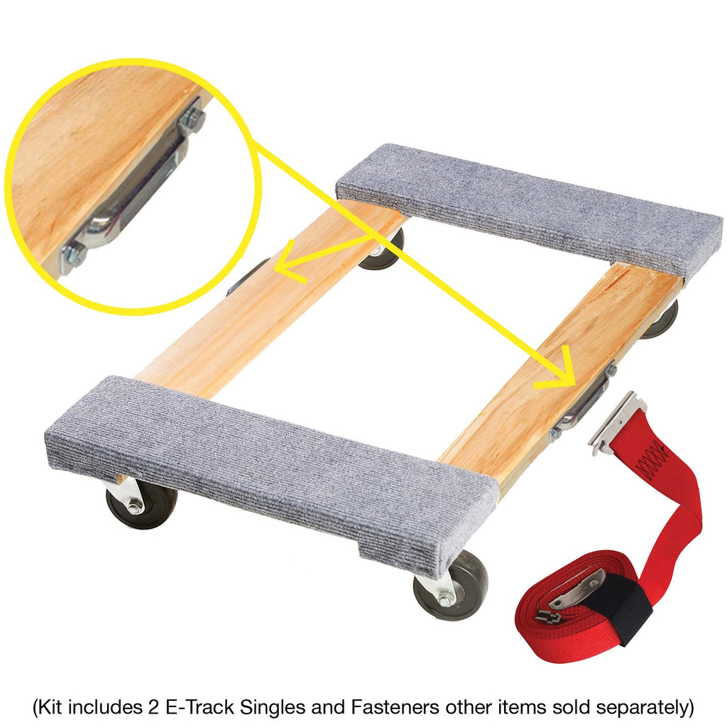 Snap-Loc E-Track Single Wood Dolly Strap Ankersatz