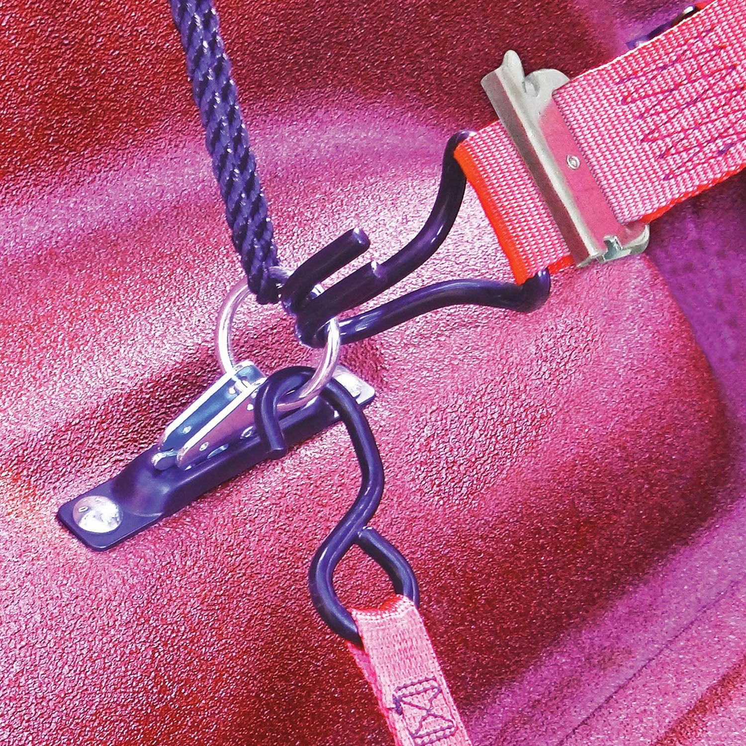 SNAP-LOC E-Track Single Truck Trailer 6er-Packung Tie-Down Anker Kit mit 2 'x 16' ft Ratchet Straps 2 kg Plus Rings Hooks