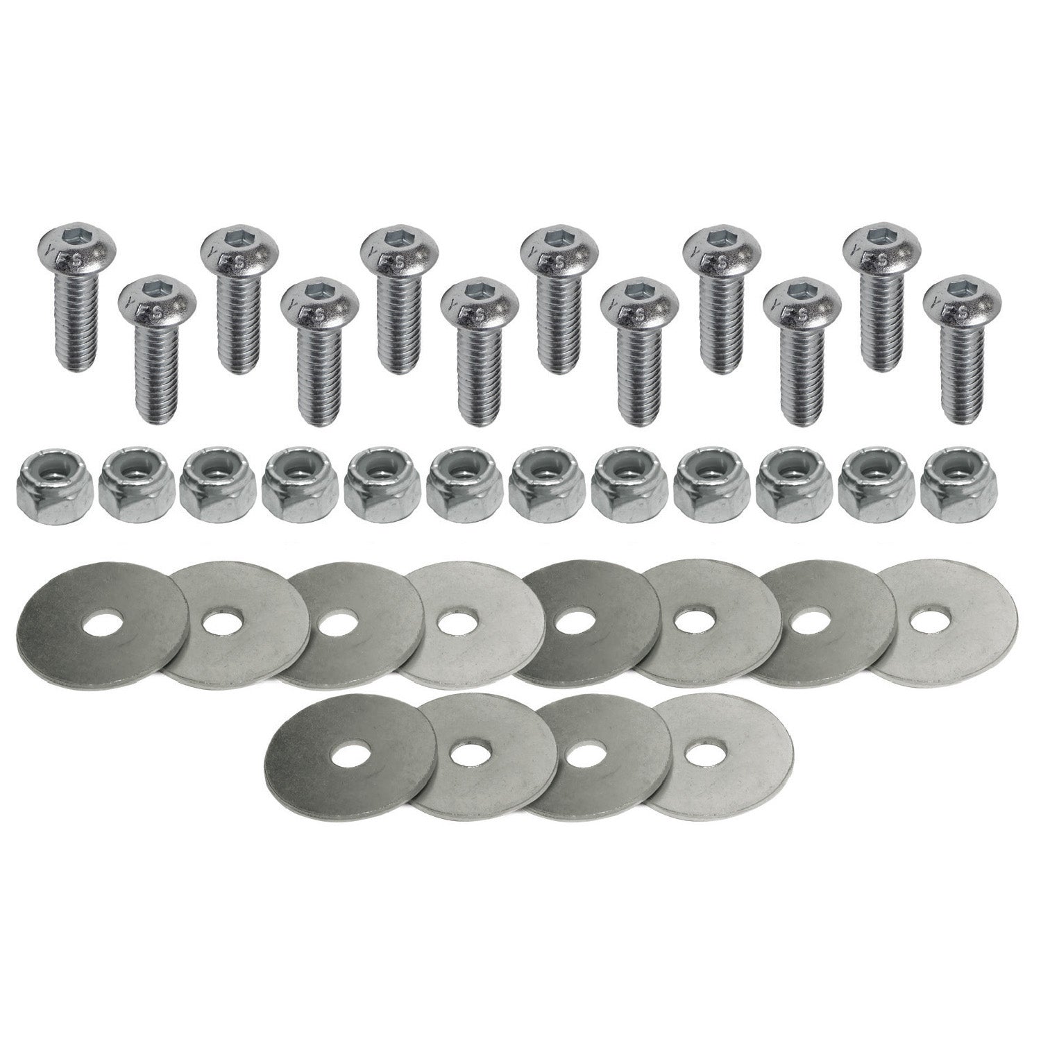 Allen Screw Set 5/16 x 2,5 cm Zink, Verschraubt 6 Snap-Loc E-Track Singles