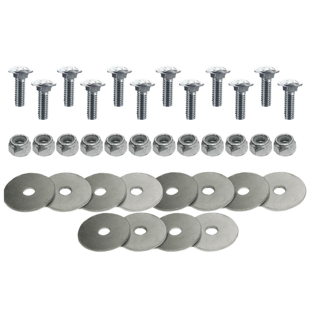 Carriage Bolt Set 5/16 x 2,5 cm Zink, Verschraubt 6 Snap-Loc E-Track Singles