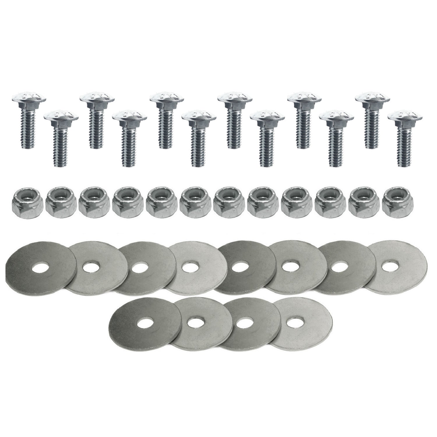 Carriage Bolt Set 5/16 x 2,5 cm Zink, Verschraubt 6 Snap-Loc E-Track Singles