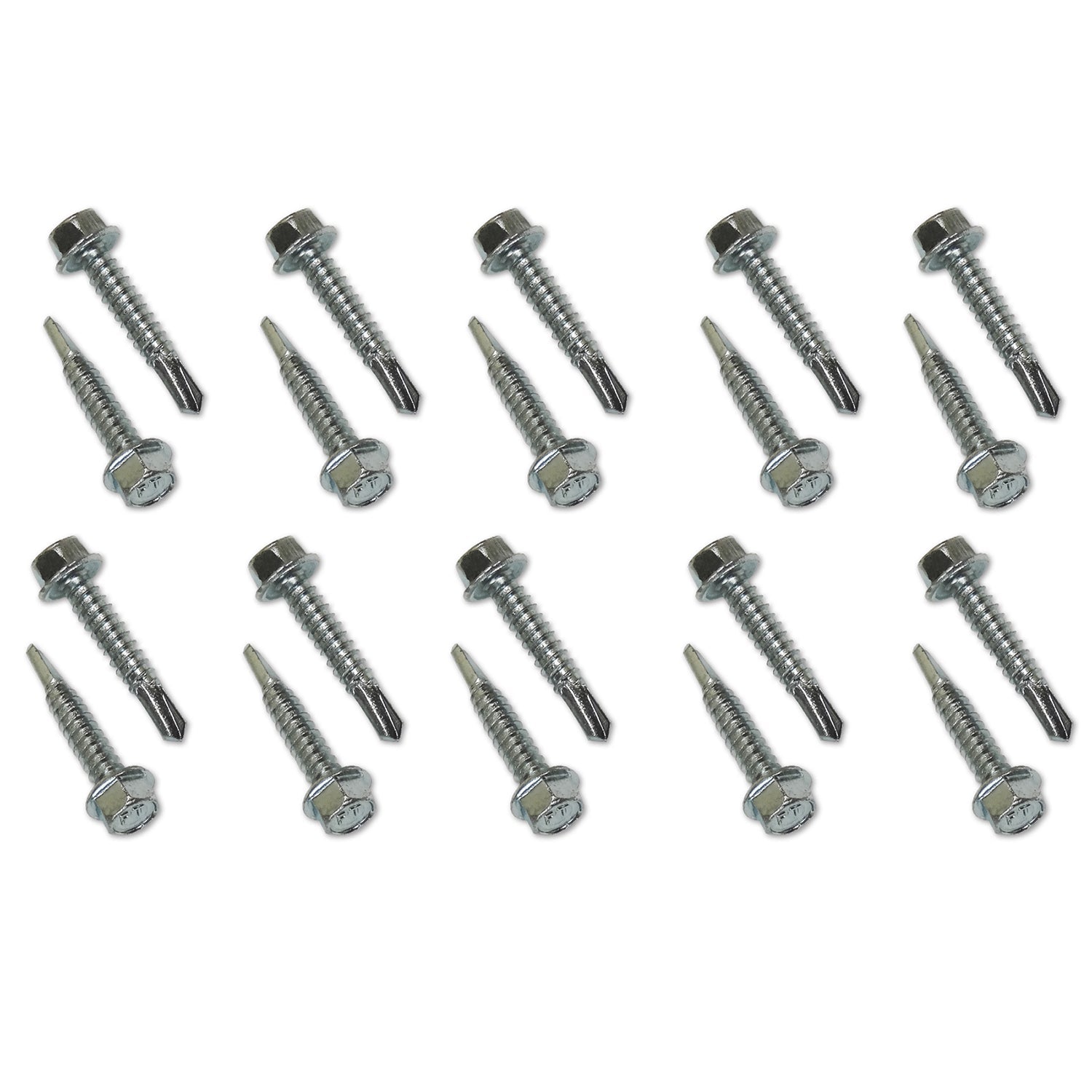 E-Track Selbstbohren Metallschraube 20-Stück-Set 1/4 x 1-1/4 Zoll