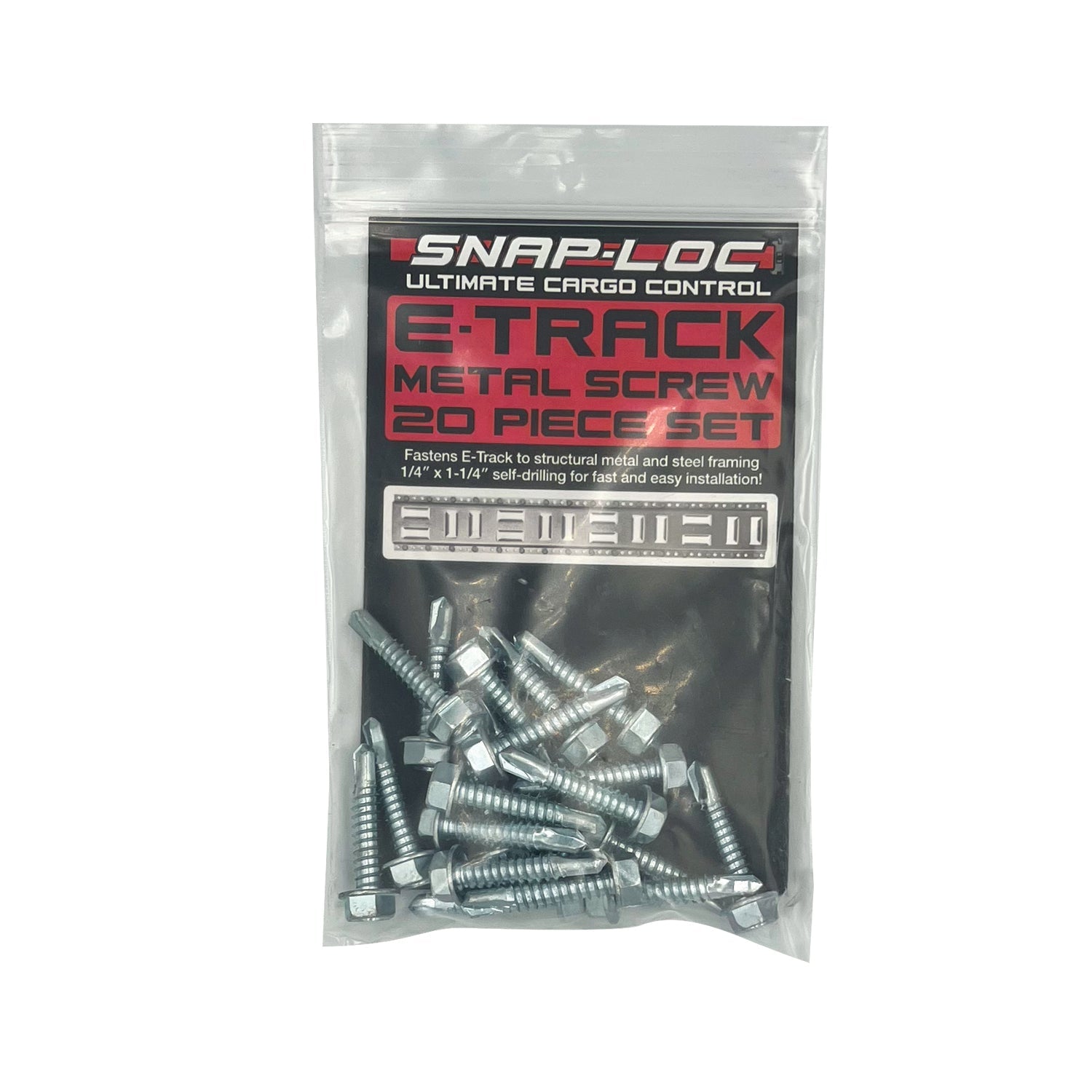 E-Track Selbstbohren Metallschraube 20-Stück-Set 1/4 x 1-1/4 Zoll