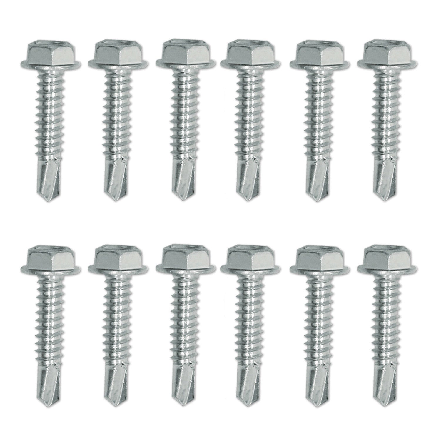 Selbstbohrschrauben-Set 5/16 x 1-1/4 Zoll Zink, befestigt 6 Snap-Loc E-Track Singles