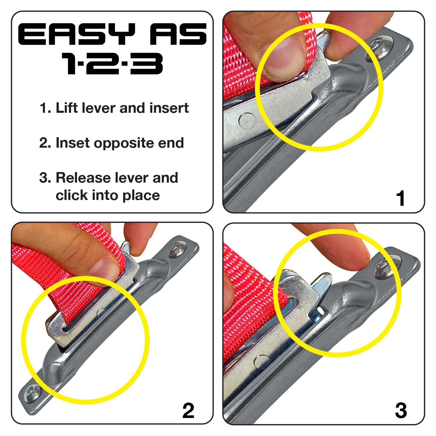 Snap-Loc E-Track Single Tie-Down Ankerpunkte - Unfertiges 6er-Packung