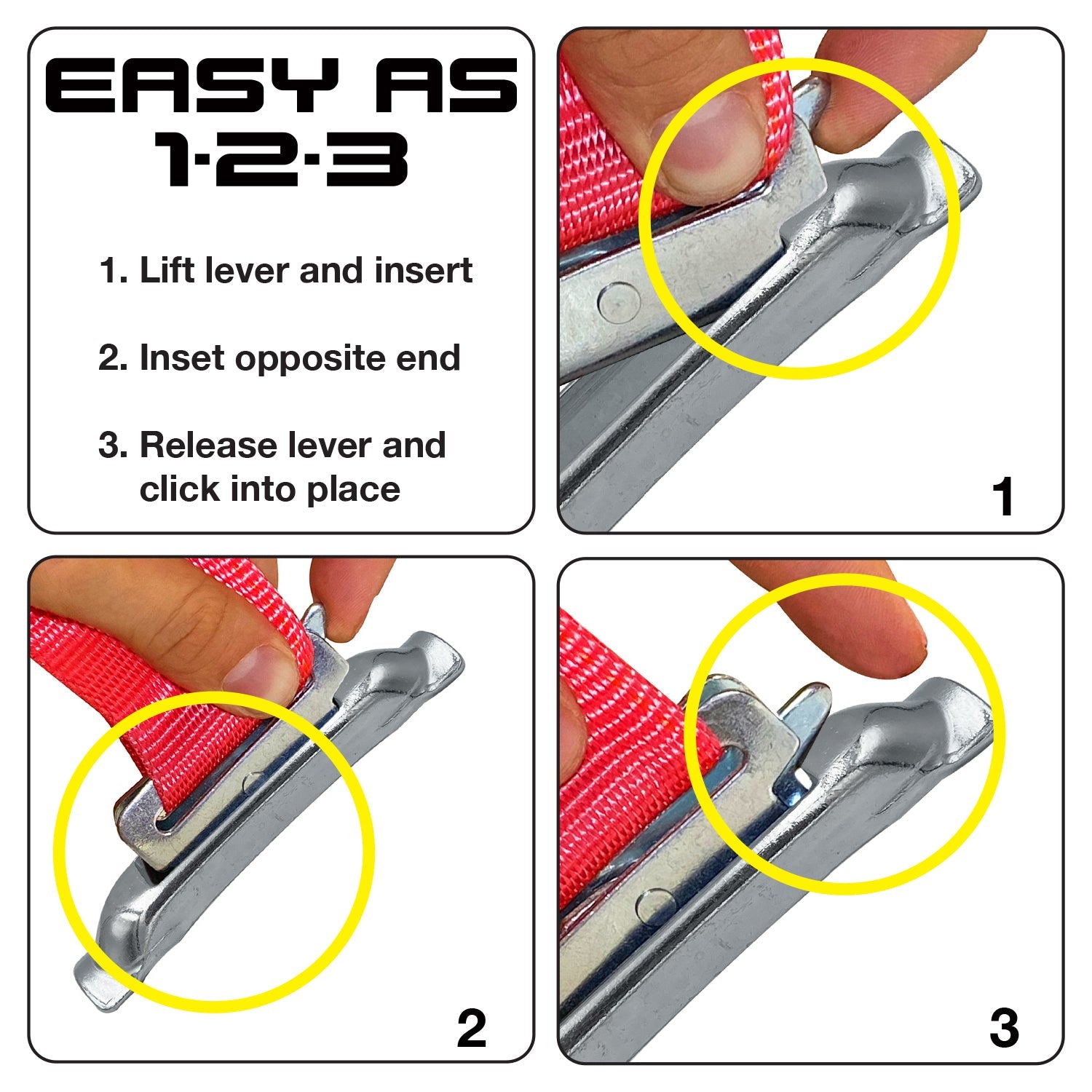 Snap-Loc E-Track Single Tie-Down Ankerpunkte – Zinkplattiertes konturiertes Schweißpaket mit 6er-Packung mit Zinkrostschutz