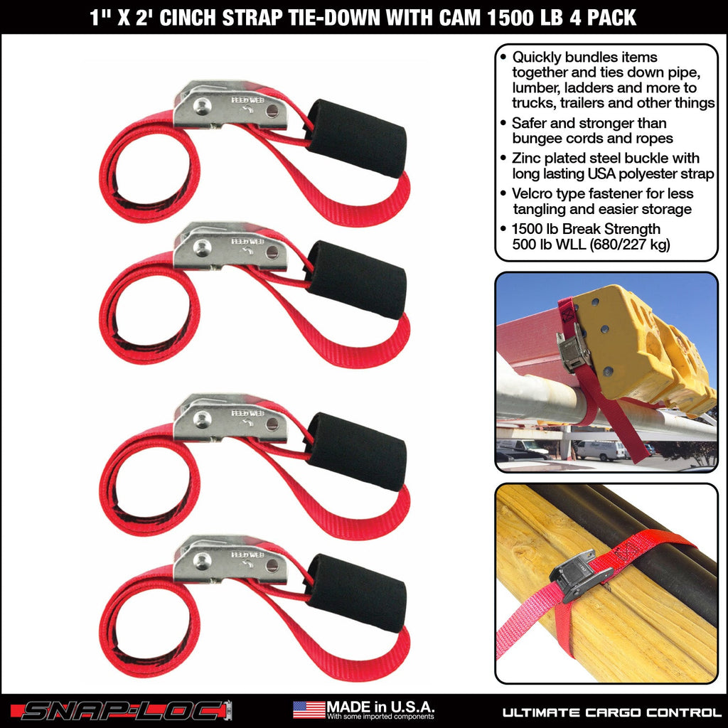 Snap-Loc 1 in x 2, 3, 6 ft Cinch Cam Strap - 0,68 kg