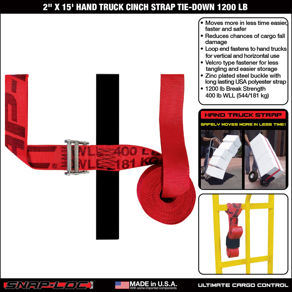 Snap-Loc 2 in x 15 ft Hand Truck Cinch Strap - 0,54 kg