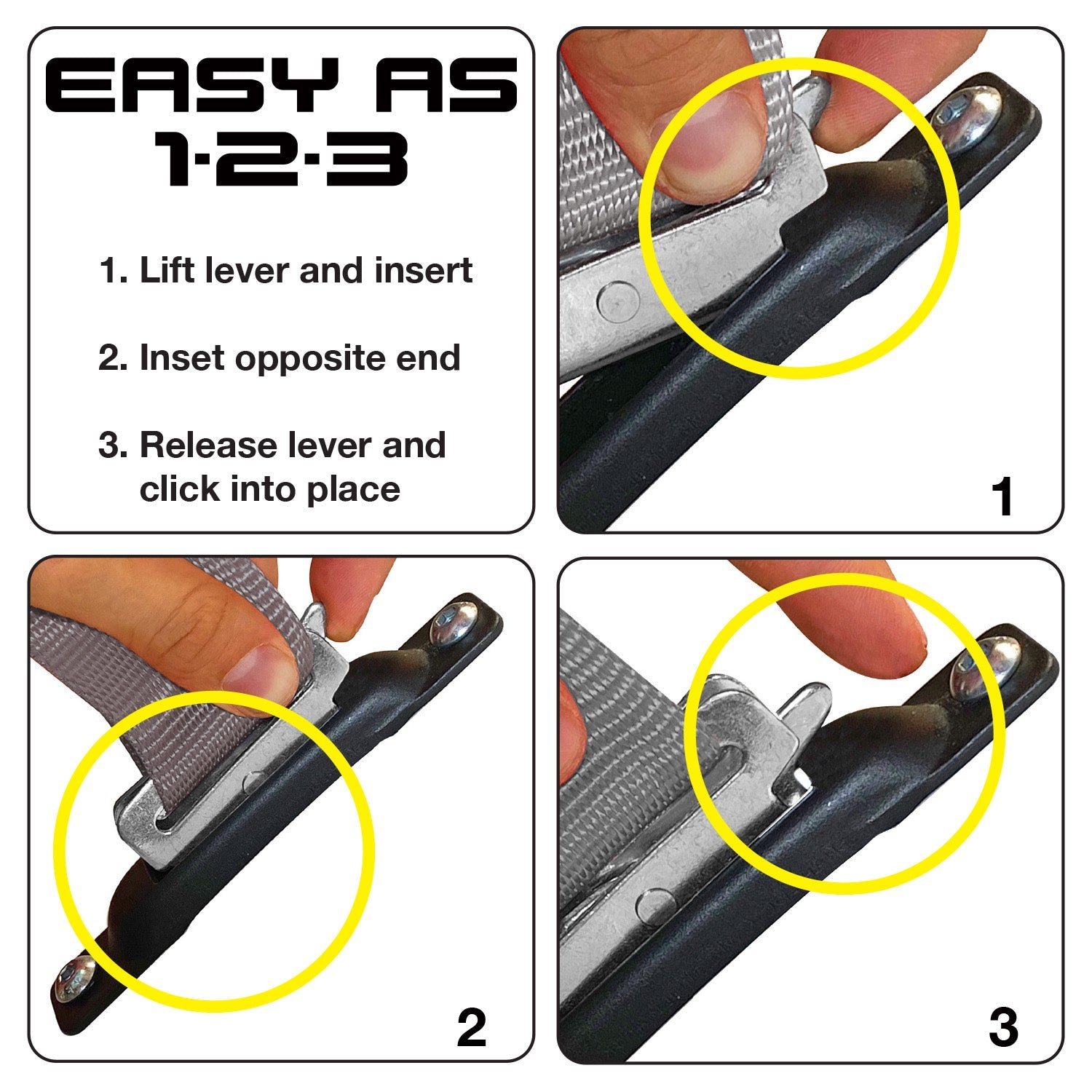 Snap-Loc 2 in x 16 ft E-Track (1,13 kg) & E-TrackRatchet (2 kg) Import Strap