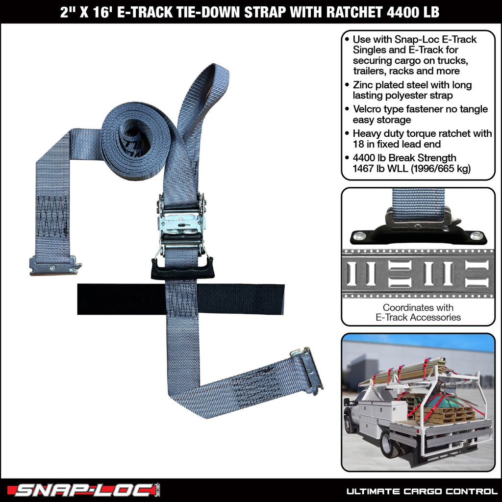 Snap-Loc 2 in x 16 ft Ratchet Strap – 2 kg (Import)