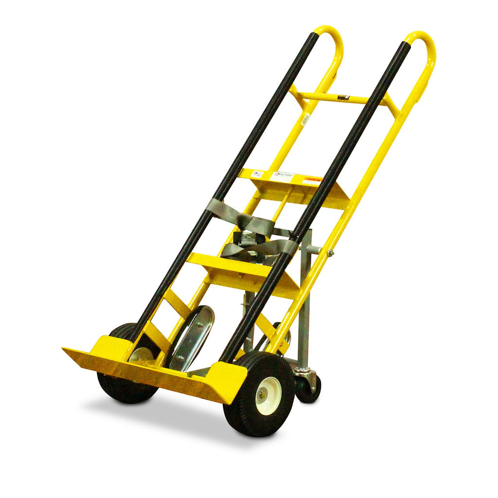 E-Track Hand Truck – 226,8 kg Kapazität mit Cinch Strap, 10' Flat-KOSTENLOS Reifen und Fold-Down Swivel Casters