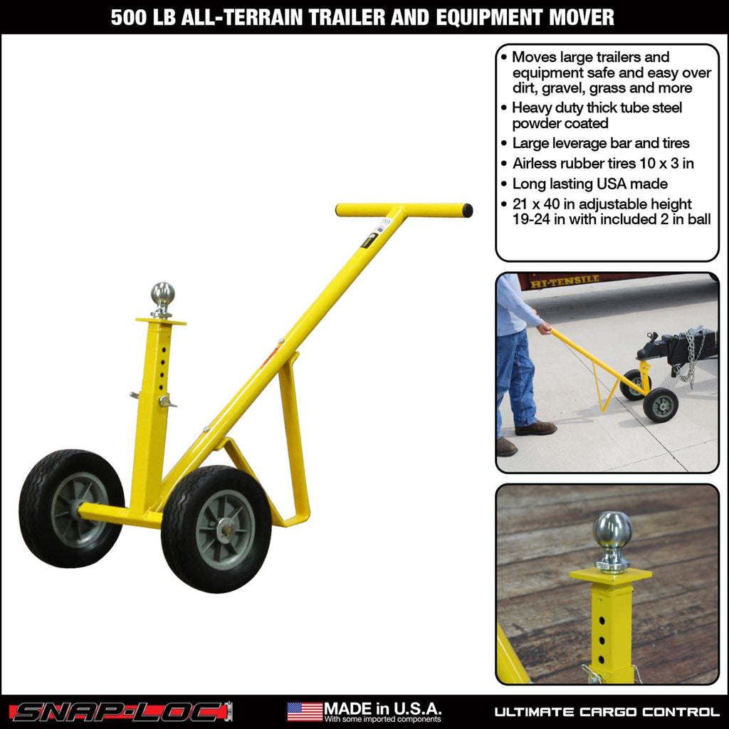 Trailer & Equipment Mover - All-Terrain, 226,8 kg Kapazität mit verstellbarer Höhe Ball und 10 'Flat-KOSTENLOS-Reifen