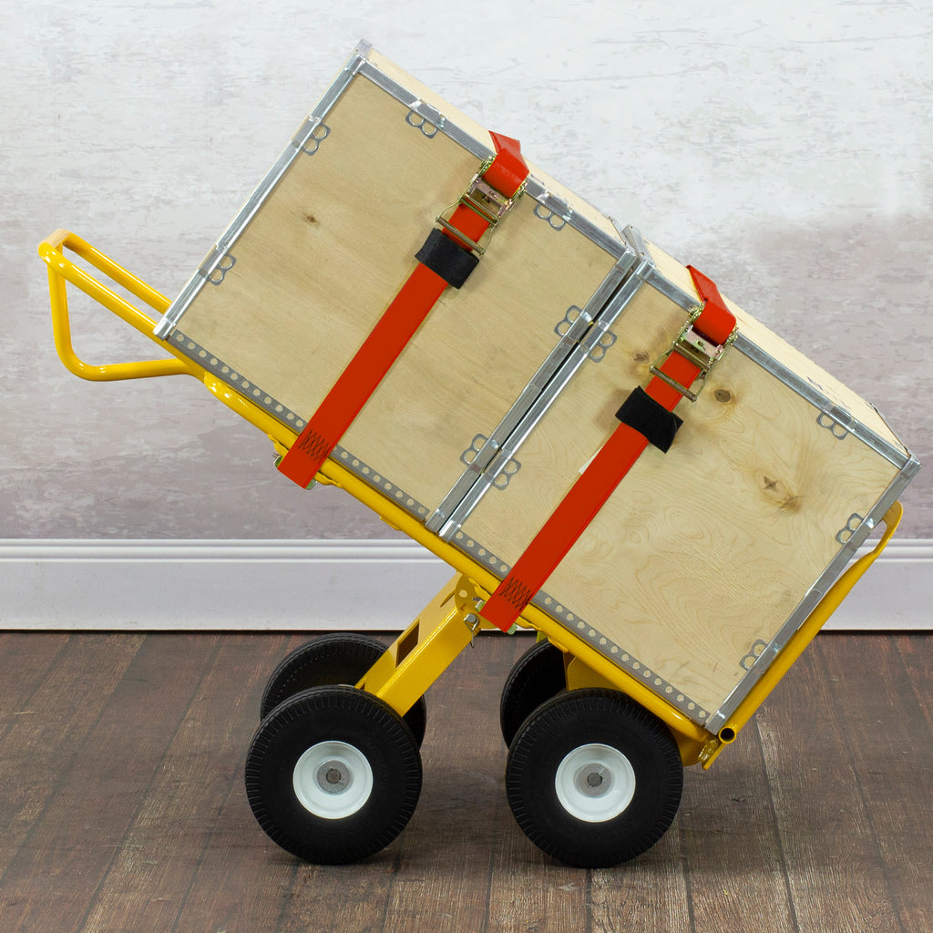 E-Track Hand Truck - All-Terrain, 340,19 kg Kapazität mit Load Bar und 4-Rad 10 'Flat-KOSTENLOS-Reifen
