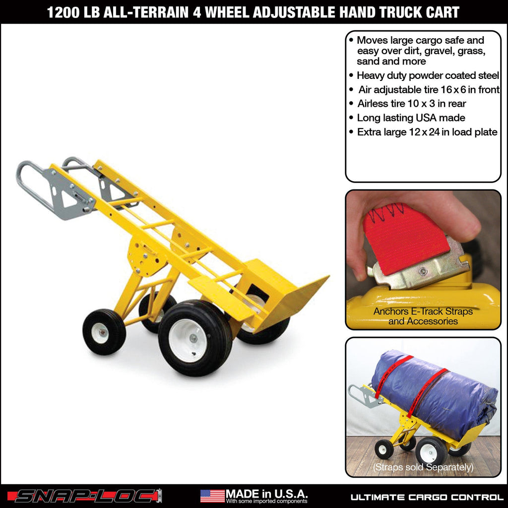 E-Track Hand Truck - All-Terrain, 0,54 kg Kapazität mit 16' Trailer Reifen und 10' Flat-KOSTENLOS Support Reifen